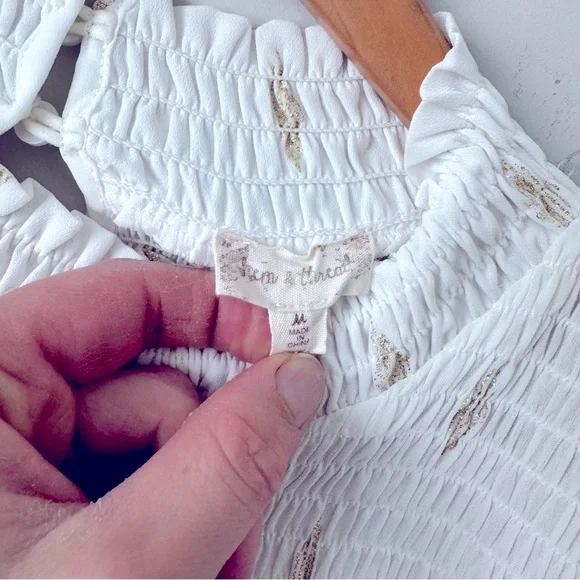 Hem and Thread ivory with gold details blouse - Picture 7 of 11